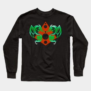 Green Dragons Pyramid Long Sleeve T-Shirt